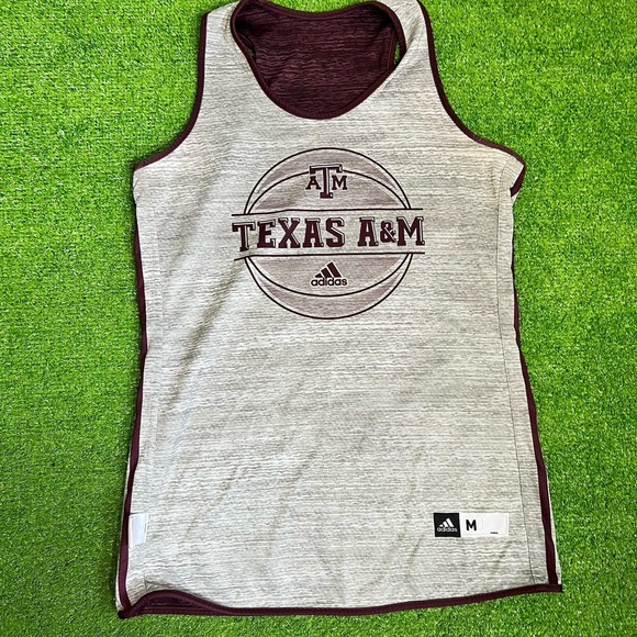 Texas A&M Team Issue Practice Jersey Med. Aggie Basketball Reversible Adidas EUC - Picture 2 of 8